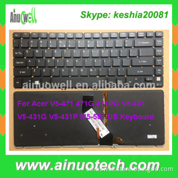 Hot selling US Laptop Keyboard for Acer V5 V5-471 471G 471PG V5-431 V5-431G V5-431P M5-581 US Keyboard backlit Wholesale Price